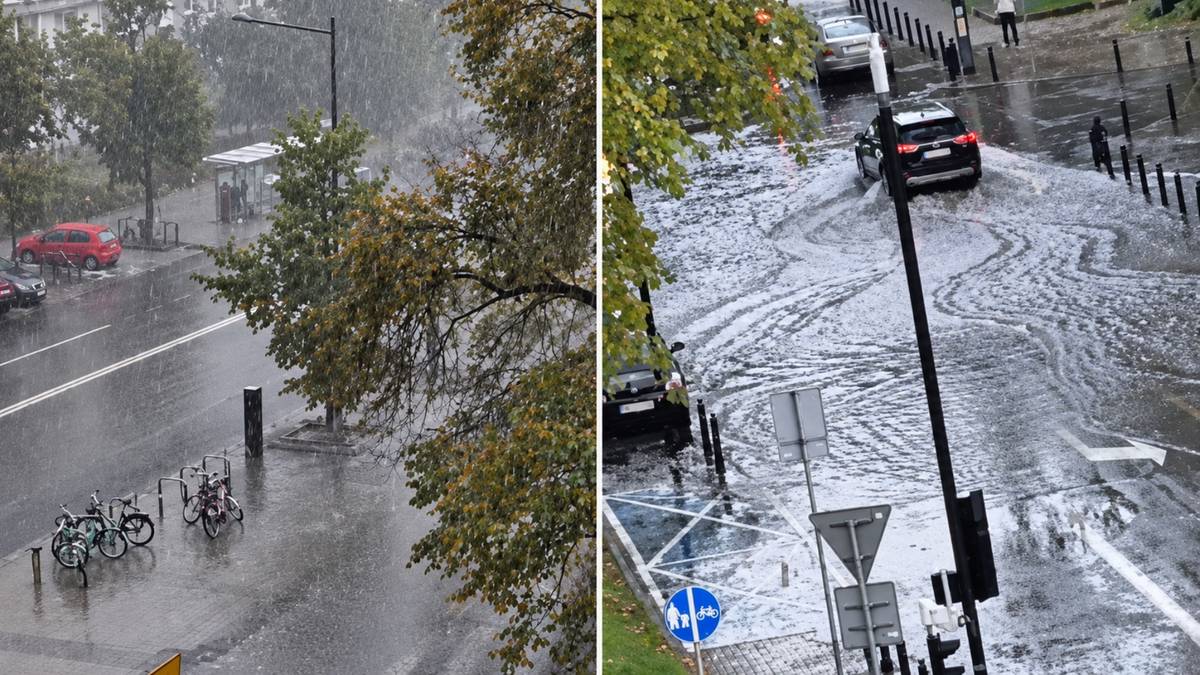 Nagła zmiana pogody w Warszawie. Spadł grad, zrobiło się biało – zdjęcie artykułu z Lubon.net.pl