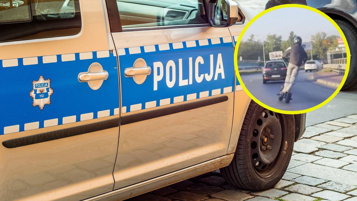 Jechał hulajnogą ponad 100 km/h. Trwa poszukiwanie lekkomyślnego uczestnika ruchu – zdjęcie artykułu z Lubon.net.pl