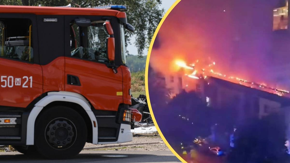 Pożar bloku w Świnoujściu. W akcji kilkanaście zastępów strażaków – zdjęcie artykułu z Lubon.net.pl